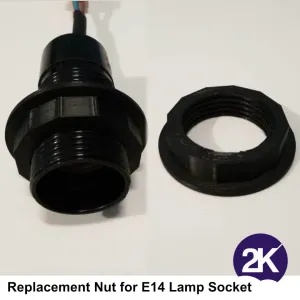 Replacement Nut for E14 Lamp Socket, easy to print