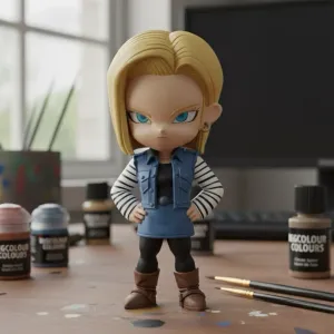 Chibi Android 18 – Elegancia Letal