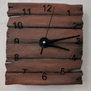 The Old Rustic Wooden Clock