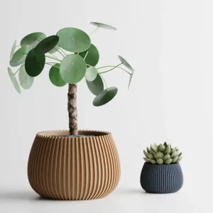Modern ribbed Planter Plant Pot Vase Series 4