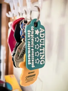 Overrated Adulting Keychain