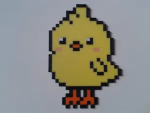 chick-8-bit-pixel-art, 5 colors (by sub-object)