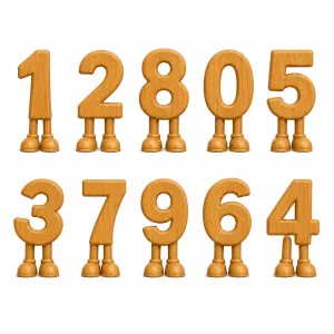 Digits with legs. Numbers