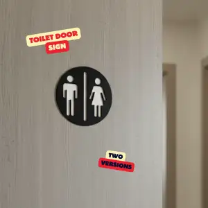 TOILET DOOR SIGN