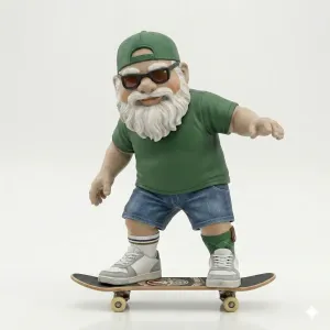 gnome skateboard 3d model