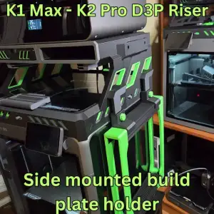 K1 Max K2 Pro Side mount Build plate holder for D3P riser