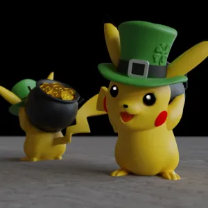 Pokemon Pikachu St. Patrick's Day