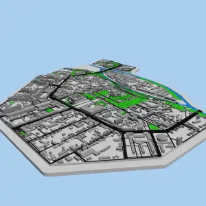 俄罗斯图拉城区 沙盘微缩模型 Russian Tula City District - Scale Model