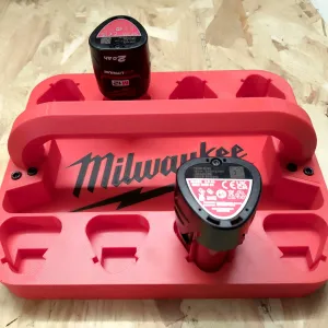 handle case 8 Milwaukee M12 battery holder