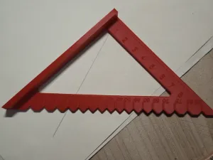 木工靠边三角角度尺