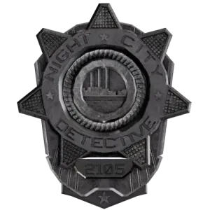 cyberpunk police badge