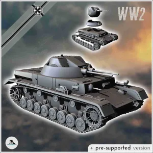 Flakpanzer IV AA Kugelblitz - miniatures tank ww2 flames war