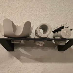 Mountable Hair Dryer Attachment Shelf
