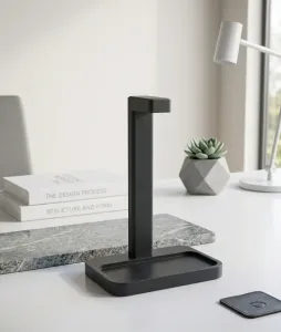 Minimalist Dual-Purpose Headphone Stand & Desk Organizer