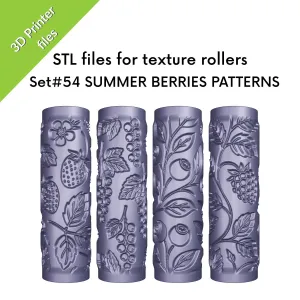 Summer Berries Clay Texture Rollers, strawberry, raspberry