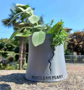 Nuclear Power Plant Vase Pot