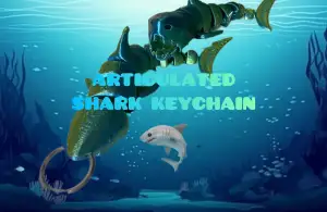 Articulated Shark Keychain