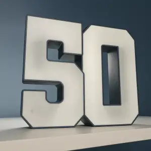 50th Birthday/Anniversary Lamp