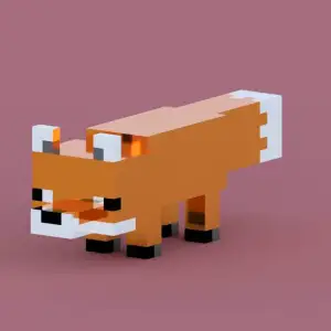 Minecraft Fox / Zorro de Minecraft – Modelo 3D Ensamblable
