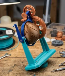 Hand-Cranked Mechanical Globe