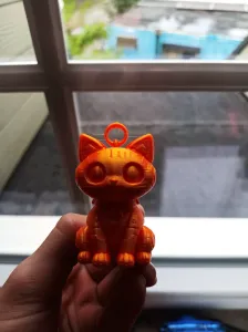 Robot Cat Keychain
