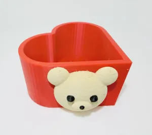 Cute Bear Soap & Sponge Holder Bathroom Tray