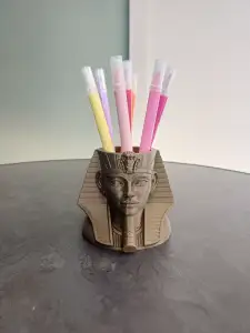Egyptian Pharaoh Planter & Pen Holder
