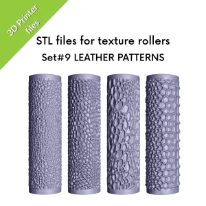 Texture rollers, leather and skin patterns