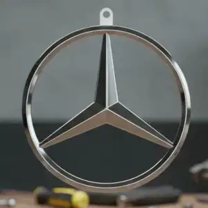 Mercedes-Benz Logo Keychain – 4 Color / Single Color Option