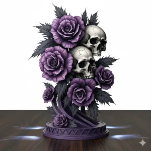 Skull And Rose Bouquet