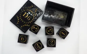 D6 dice box with gear