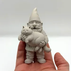 Gnome with Chonky Cat