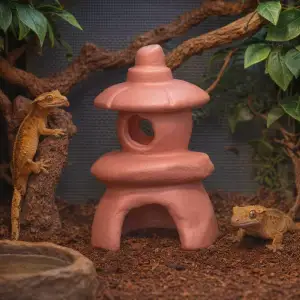 Clay Stone Lantern Decor for Pet Tank