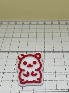 cute 2D hamster keychain