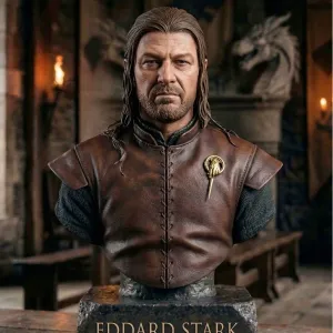 Eddard Stark Bust STL – The Lord of Winterfell – High Detail