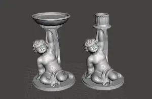 cherub candle stick holder