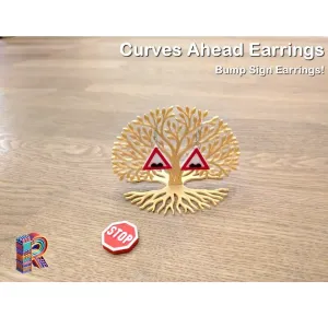 🔺Caution: Curves Ahead – Earrings Inspired by the Bump Sign