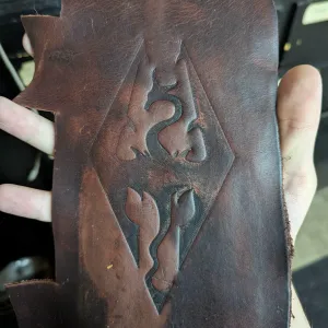 Skyrim Dragon Logo Leather Stamp Templates — 2″ & 6″ Sizes