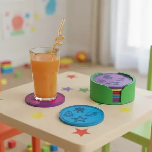 KIDS COASTERS AND HOLDER