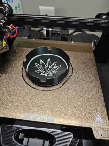 Pot Leaf Decal Ash Tray