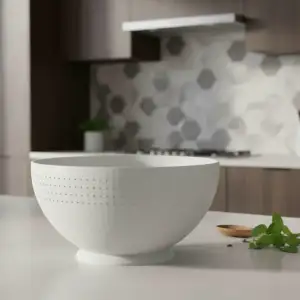 Modern perforated bowl with base