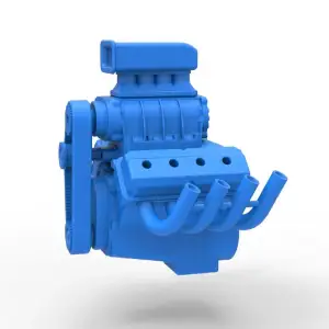 Engine V8 for vintage dragster Version 6 Scale 1:25