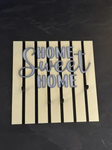 Acoustic Wall Key Holder – “Home Sweet Home”