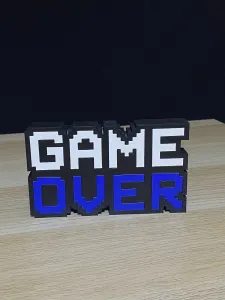 GAME OVER FIGURE DECOR DESK