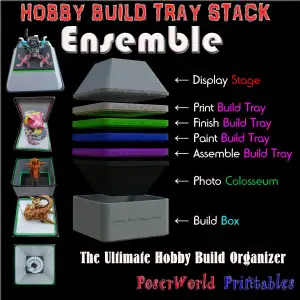 Hobby Build Tray Ensemble with Stage, Tray, Box, & Colosseum