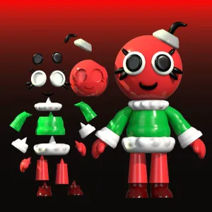 Bobette Dandys world 3D Model STL Multipart 3mf Multicolor