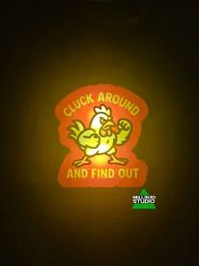 Cluck around and find out Chicken Light Sign Box