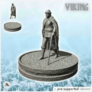 Viking aristocrat with beast skin cloak and cane (14) - scen