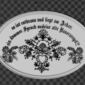 Bauernmalerei - Spruch Platte