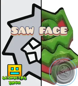 Saw Face Geometry Dash Skin